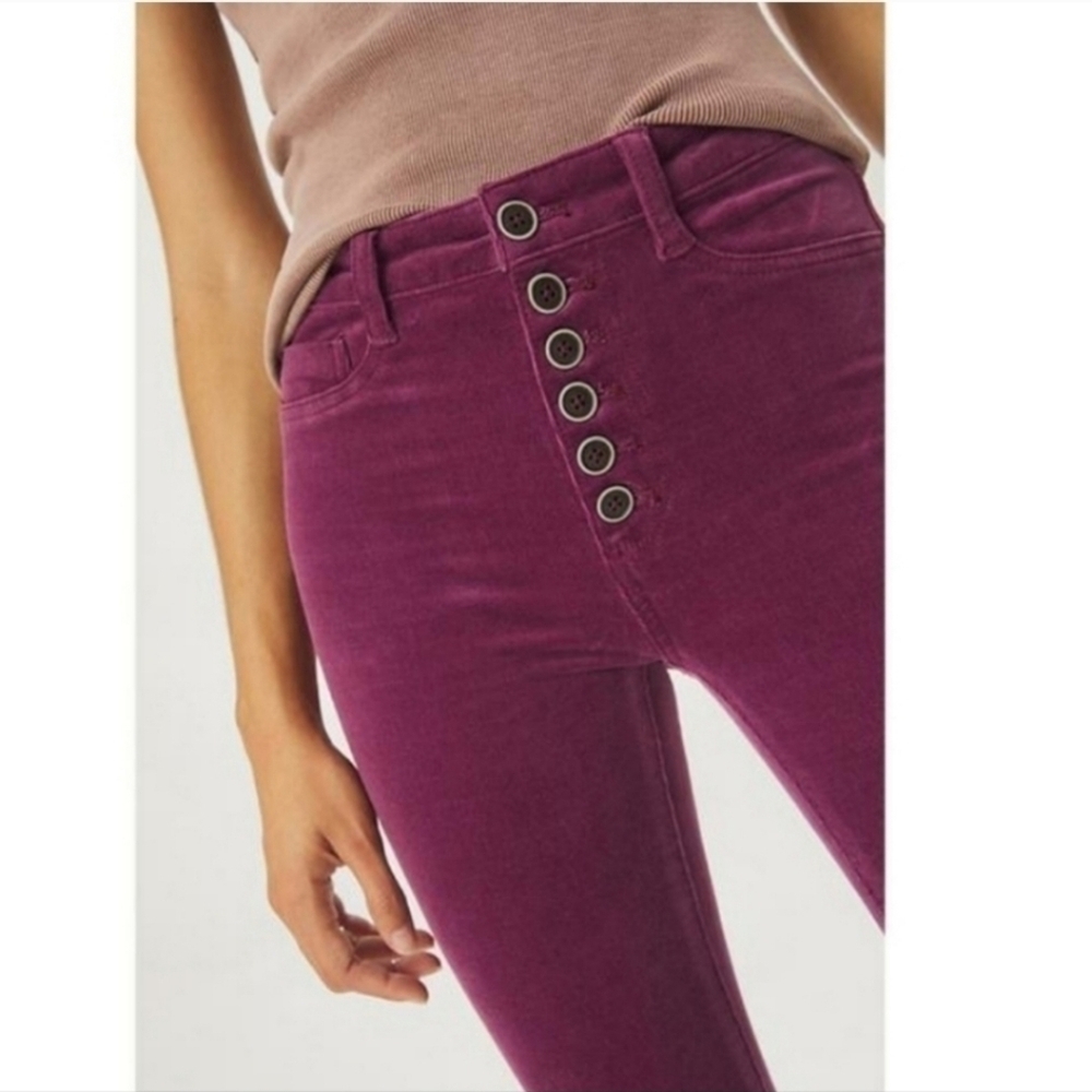 Anthropologie Pilcro and the letterpress High-Rise Skinny Ankle Courdory Pants - Picture 2 of 11